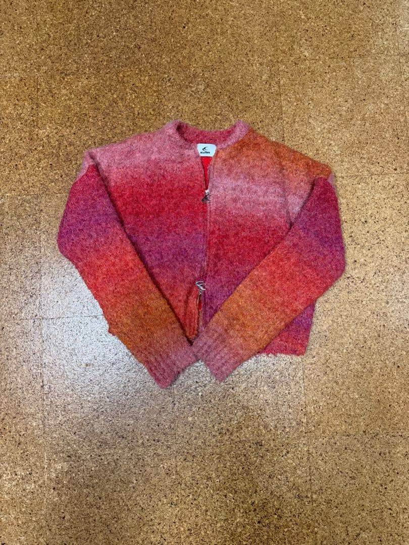 トップス scuffers Quarter Red Zipper Knit S