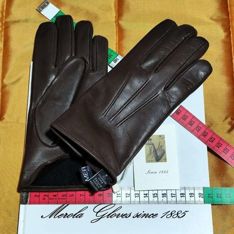 メローラ ナッパ ミンク色茶色 カシミア黒 革手袋 グローブ MEROLA