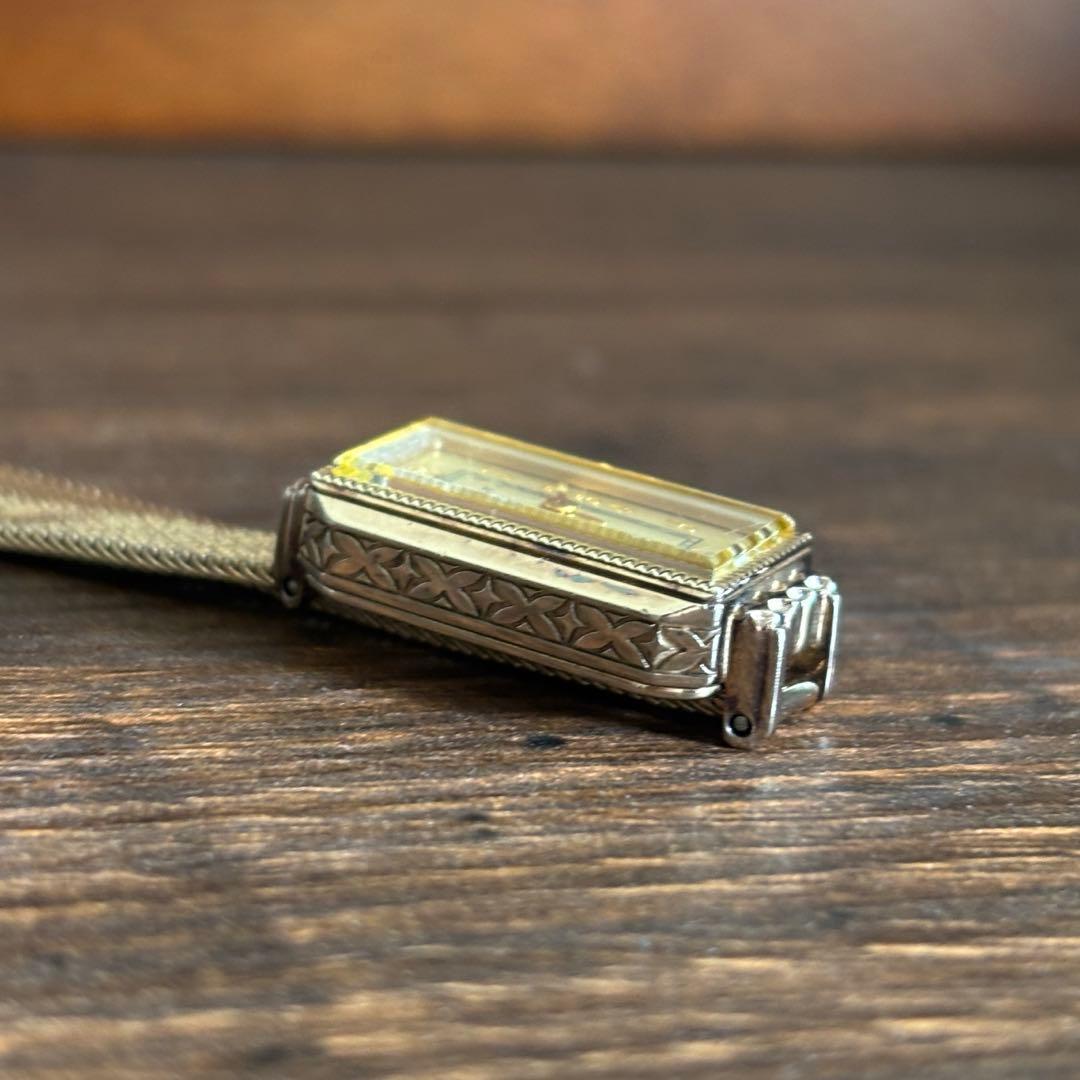 【デーゴ】ageteアガット アンティーク 時計 小傷、変色あり 電池切れ