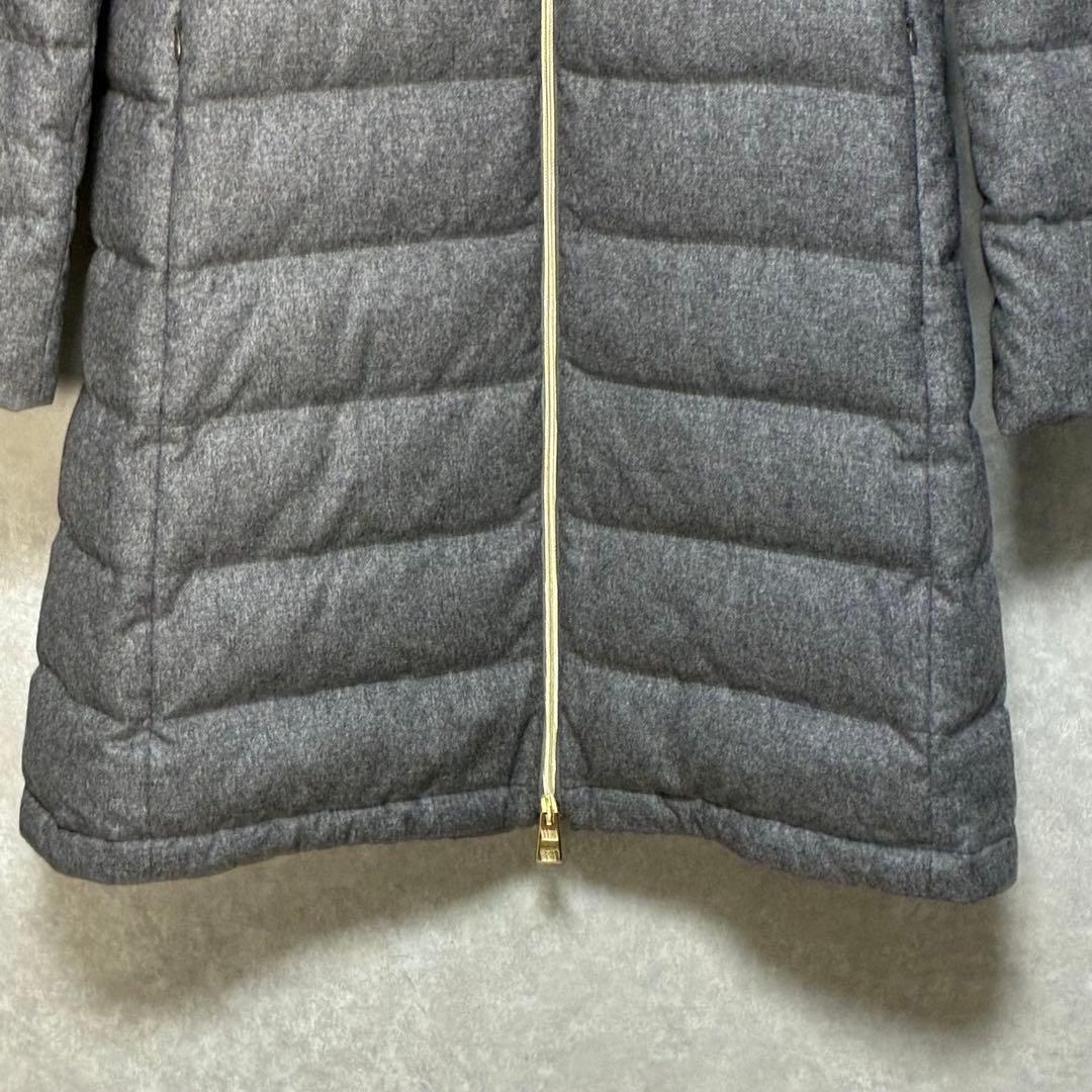 【美品】HERNO　ヘルノ　カシミヤ　シルク　ファー　ダウン　ロング　44
