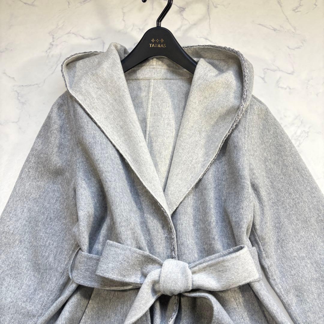 希少3XL トゥービーシック 美品 ウール リバーコート グレー フーディ