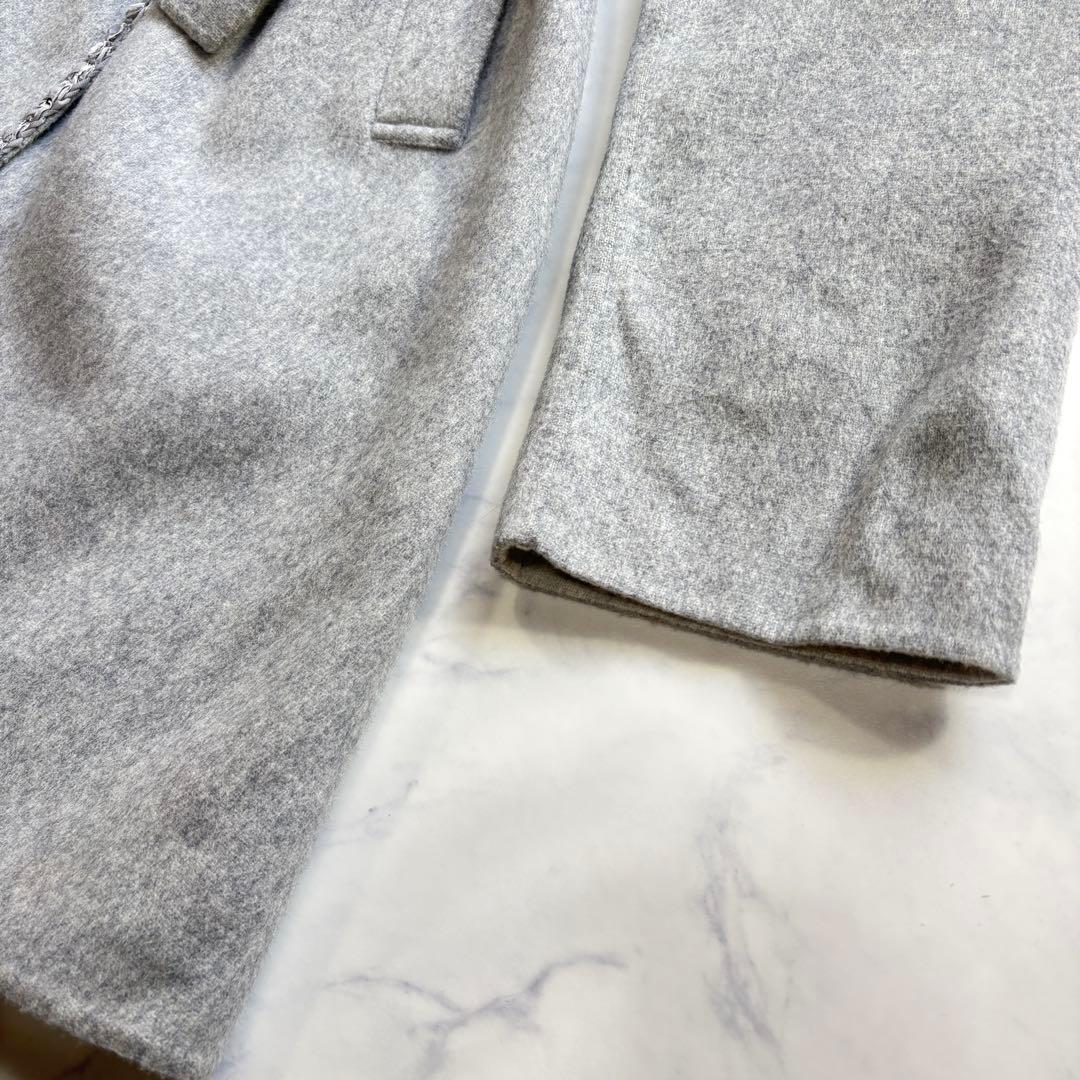 希少3XL トゥービーシック 美品 ウール リバーコート グレー フーディ