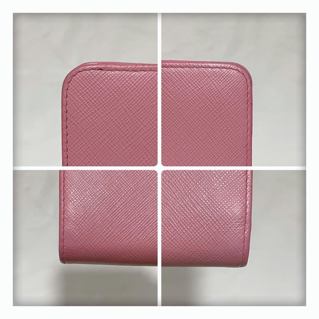 2/5削除‼️ ギャランティーカード有 プラダ サフィアーノ 折り財布 バイカラー