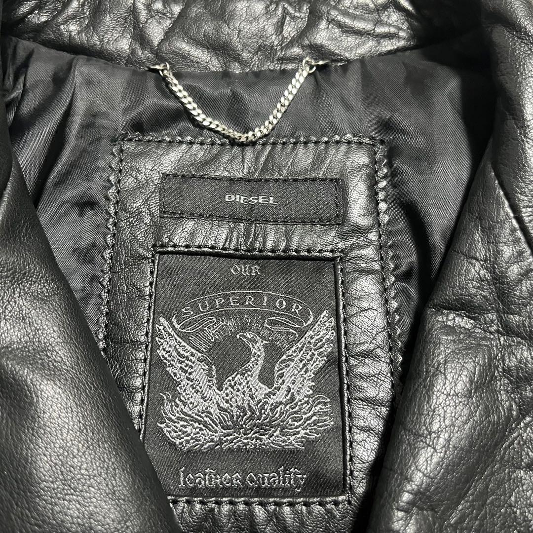 DIESEL/ディーゼル/ライダースジャケット/M/ブラック