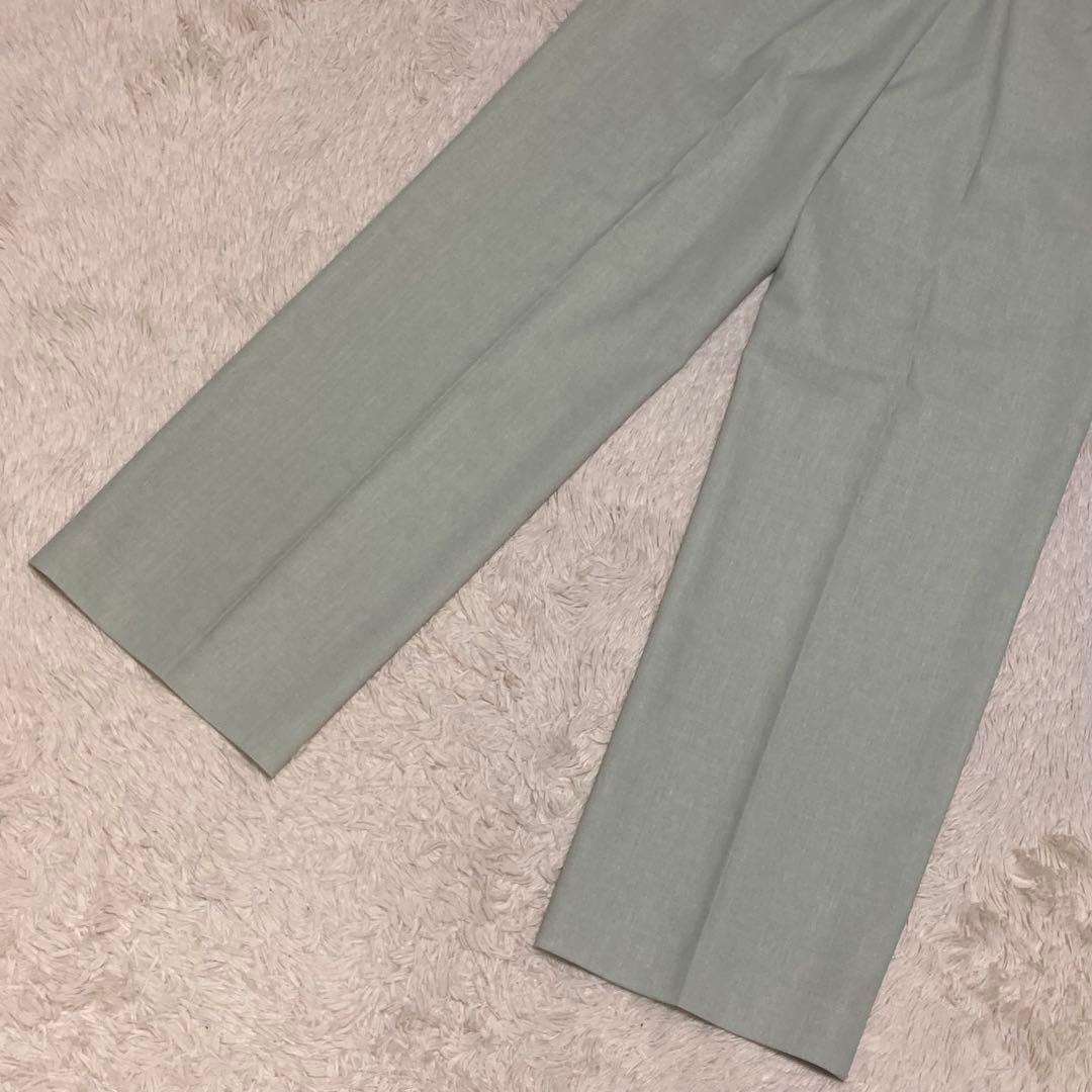 NOLLEYS【新品未使用】リネン混 グリーン ダブル ジャケット ワイドパンツ