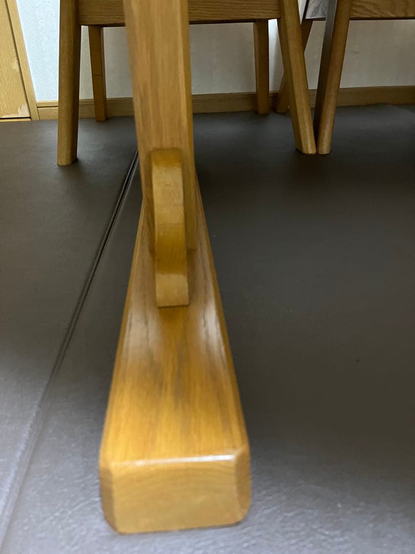 希少飛騨家具　太平産業180センチ半円形　ダイニングテーブル、回転椅子4脚セット