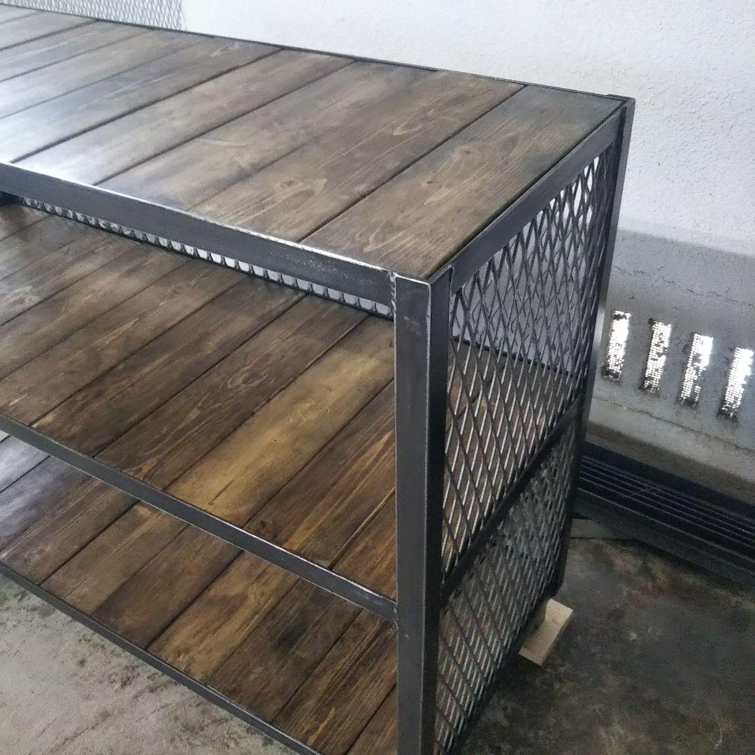 アイアン　シェルフ　ラック　インダストリアル　シューズラック　植物棚　店舗什器