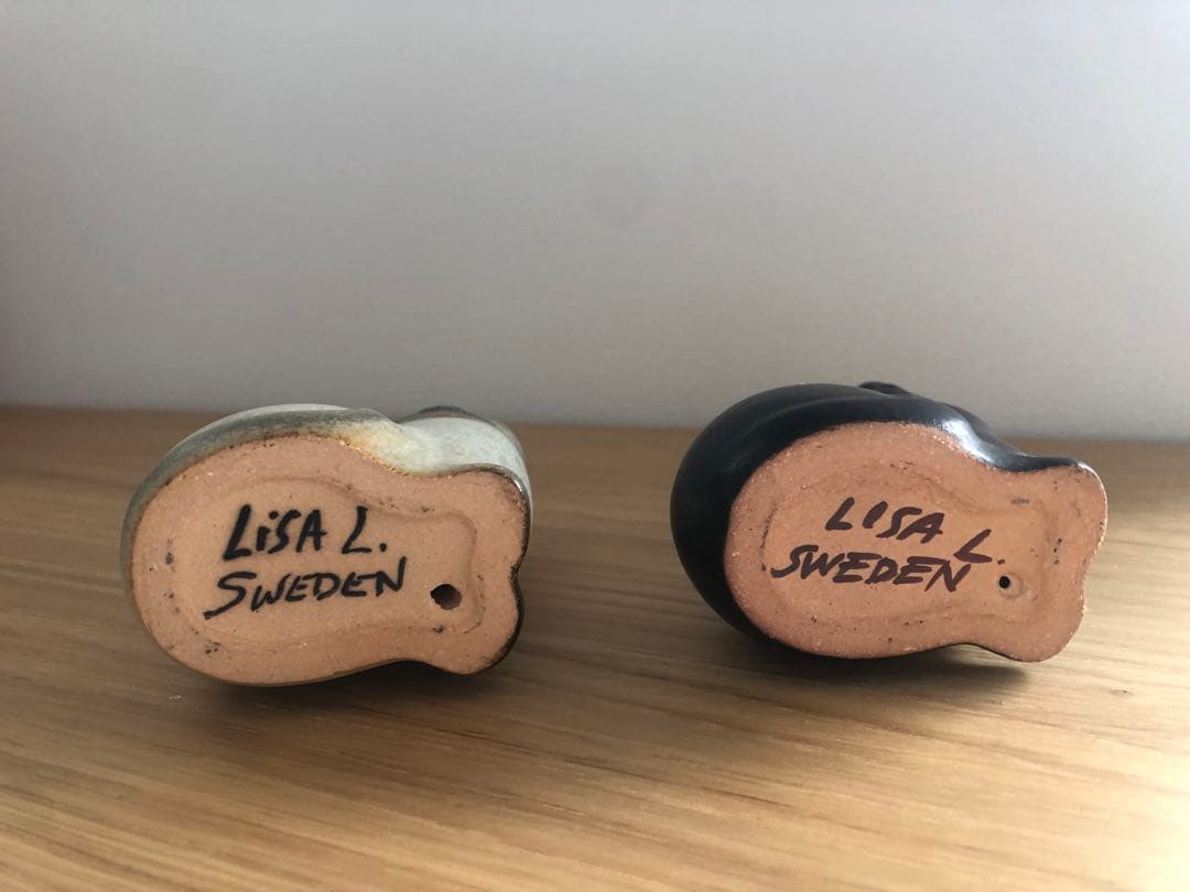 Lisa Larson リサ・ラーソン マンズ 黒白セット