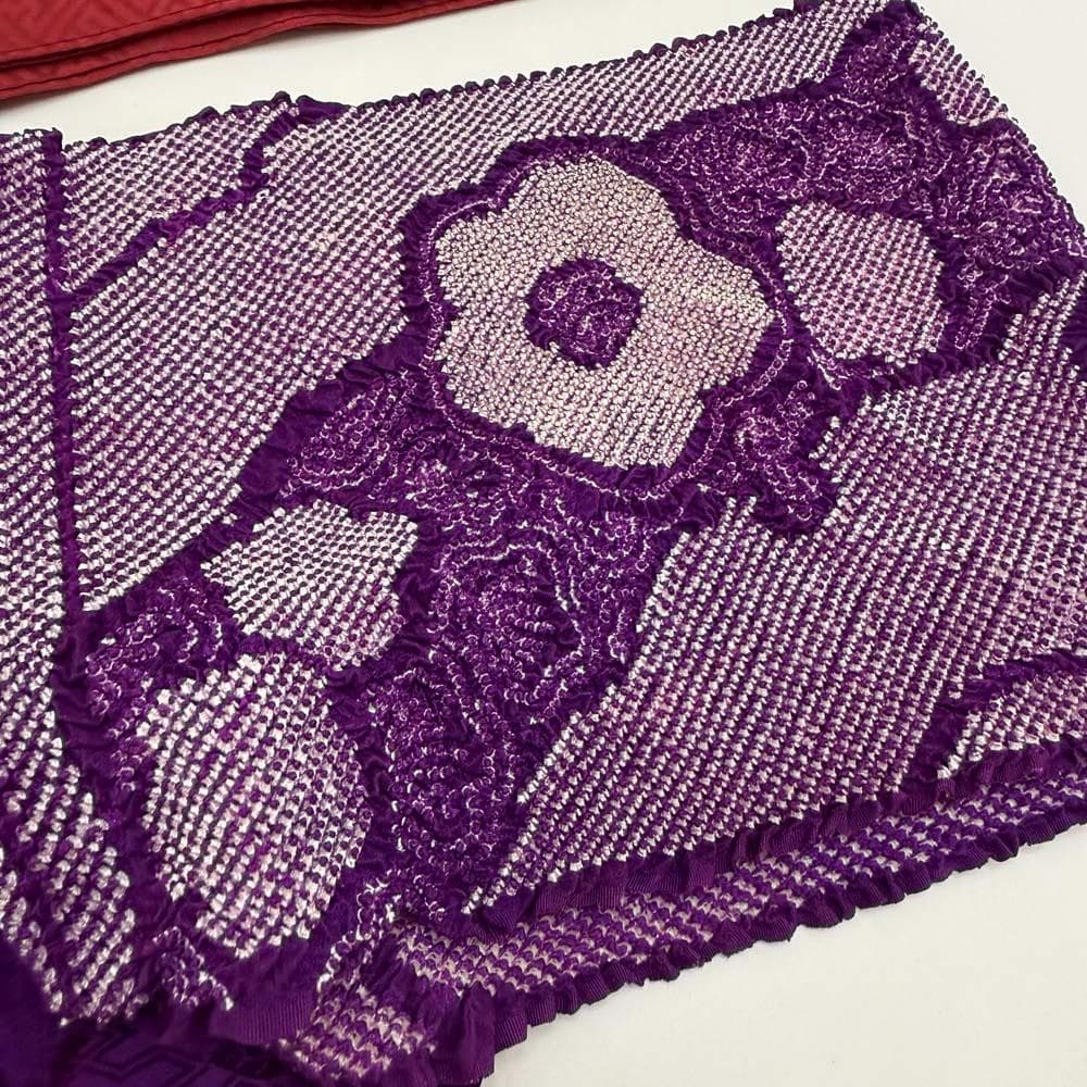 振袖フルセット 緑 染め 成人式 草履バック付 裄65.5cm S-202