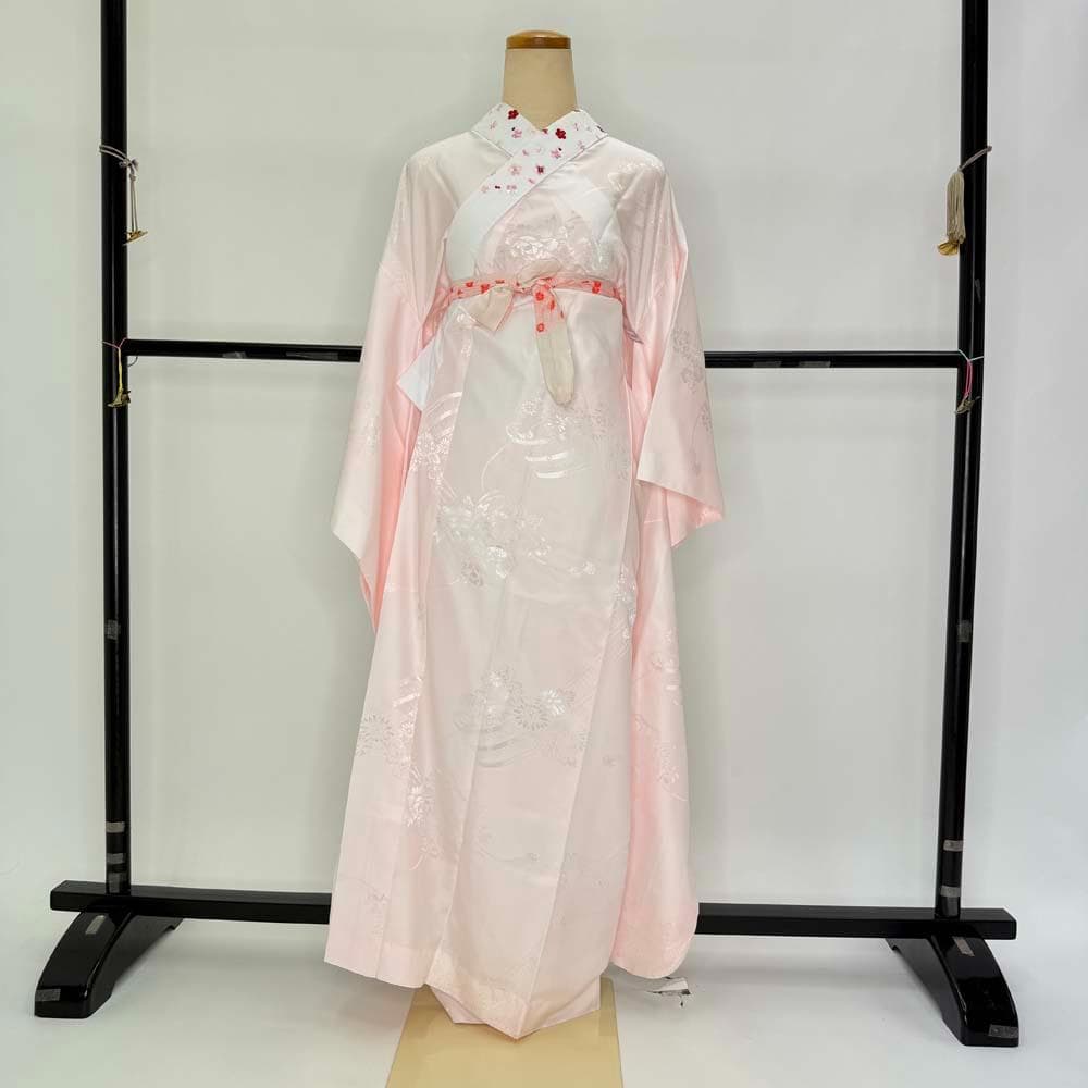 振袖フルセット 緑 染め 成人式 草履バック付 裄65.5cm S-202