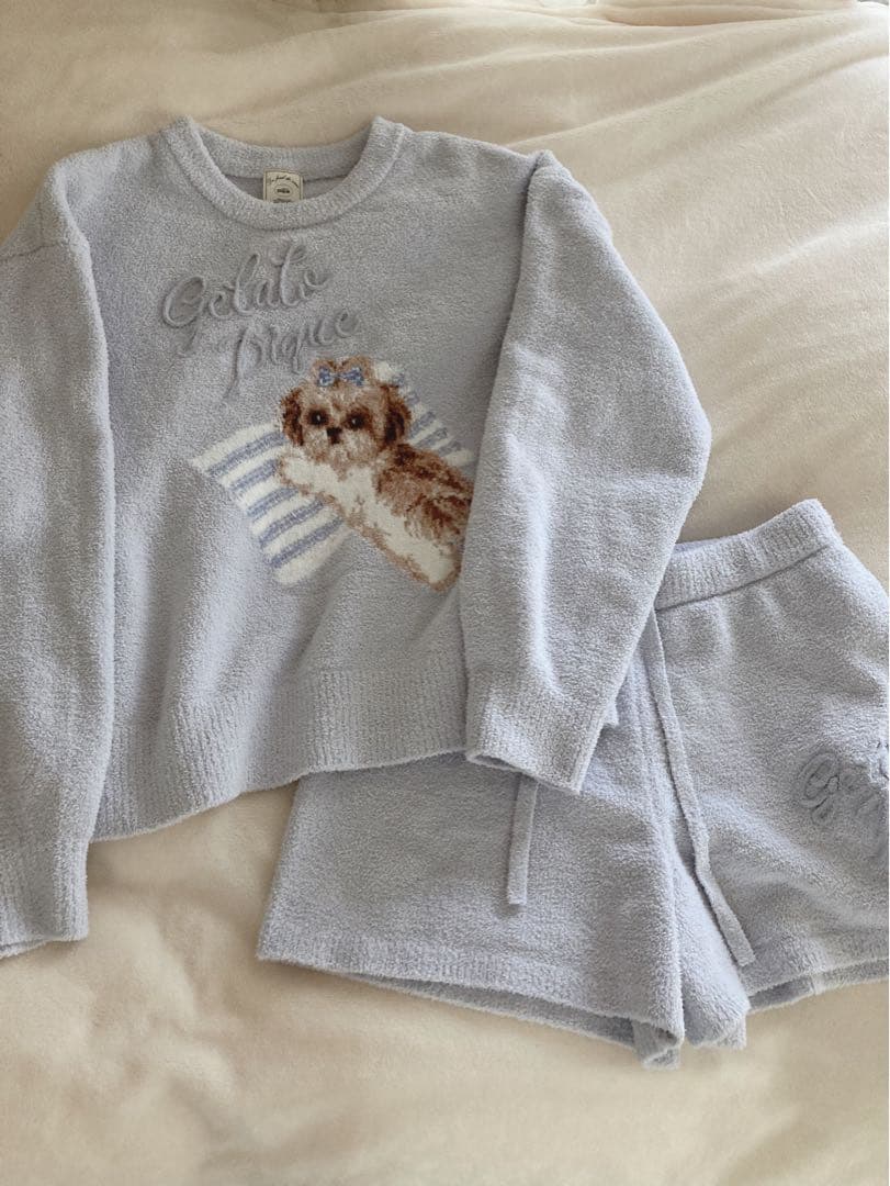 【美品】ジェラートピケ　シーズージャガードプルオーバー&ベビモコショートパンツ