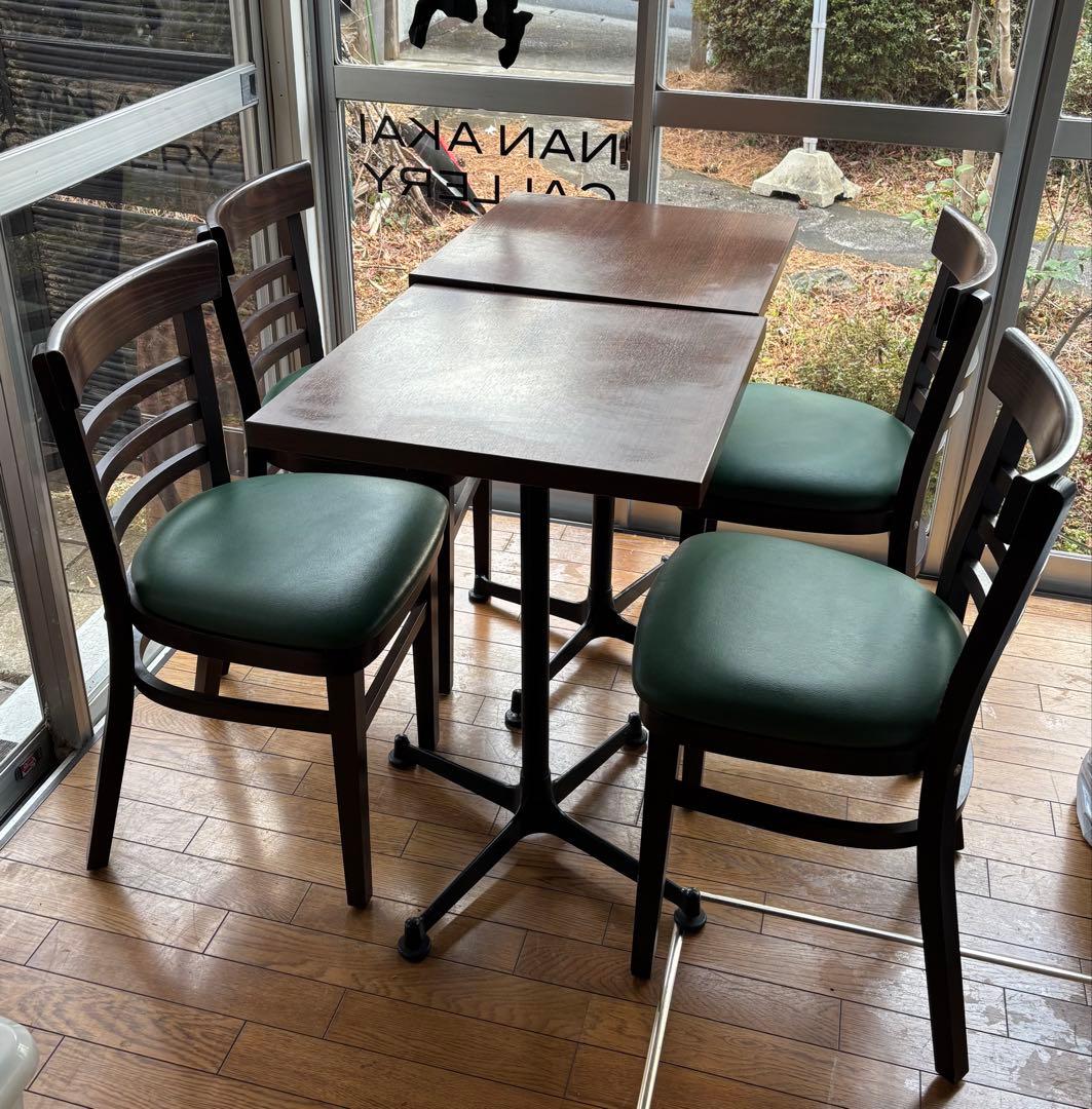 CRES 業務用 ダイニングテーブル2台＋チェア4脚セットカフェ・飲食店店舗向け