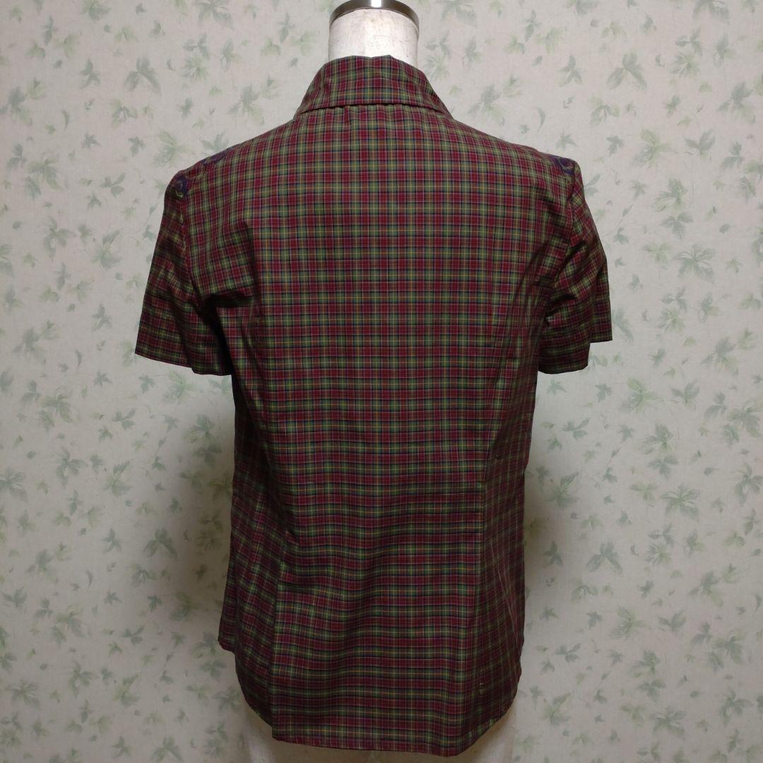 ヴィヴィアンウエストウッド　チェック柄 半袖シャツ 花柄プリント