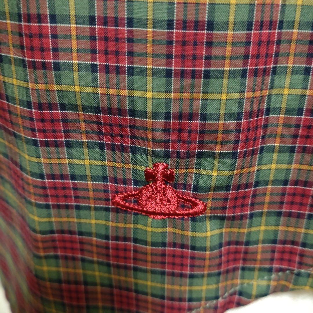 ヴィヴィアンウエストウッド　チェック柄 半袖シャツ 花柄プリント