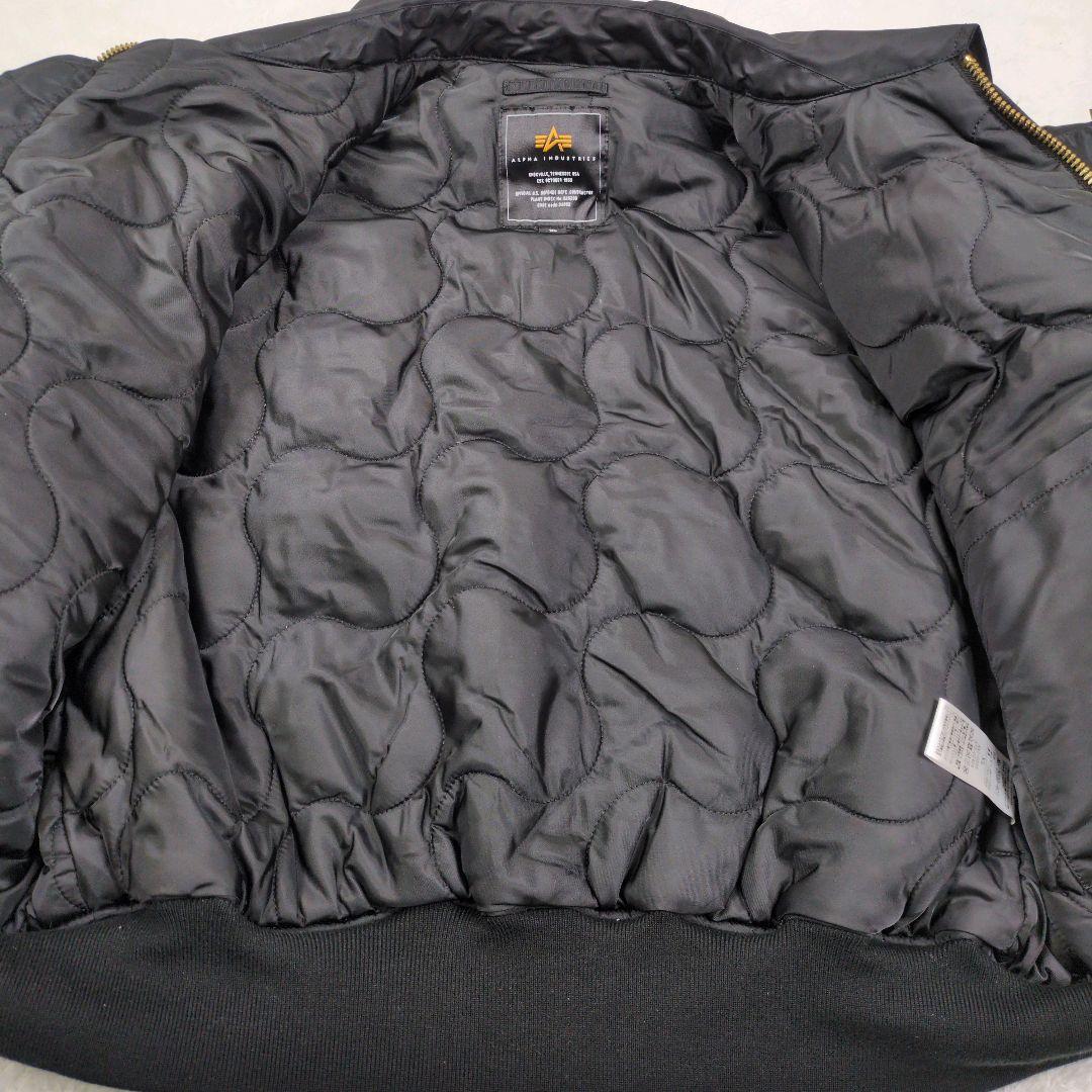 専用 ALPHA CWU-45/P オールブラック ゴールドジップ MA-1
