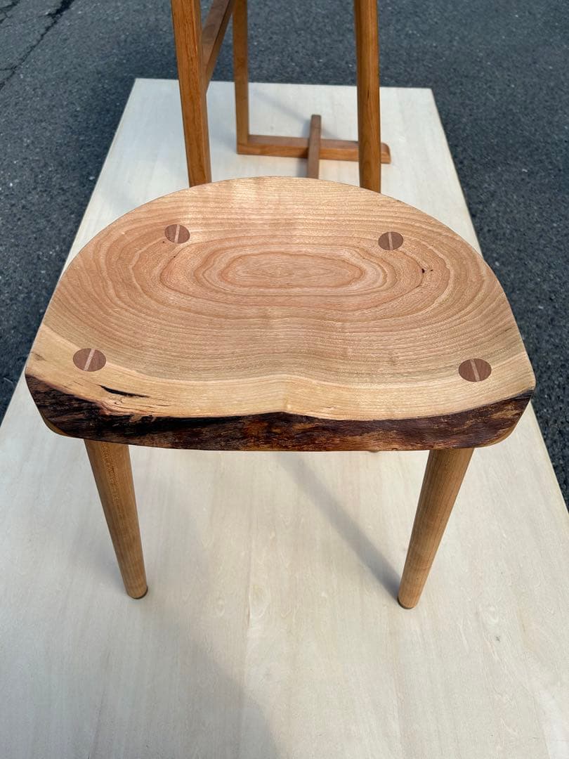 [要コメント] ブラックチェリー　無垢材カウンターテーブル(机のみ) 新品未使用