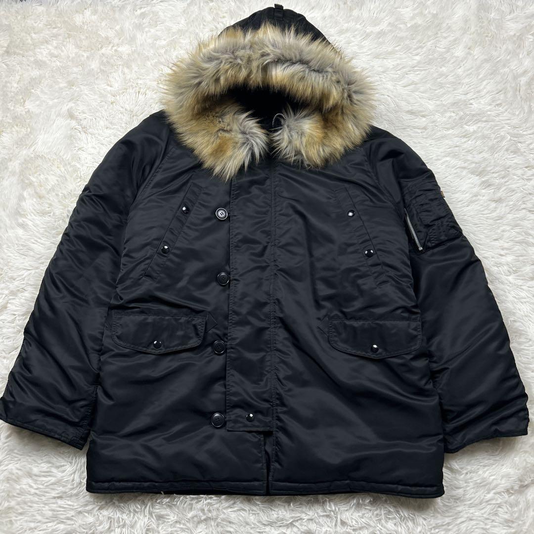 未使用級　希少サイズ　3L アルファインダストリーズ　N-3B 黒　ブラック