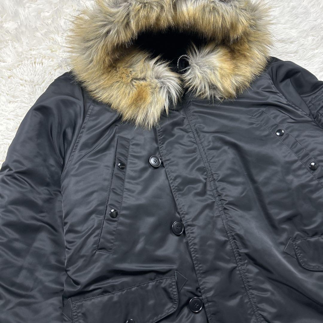 未使用級　希少サイズ　3L アルファインダストリーズ　N-3B 黒　ブラック