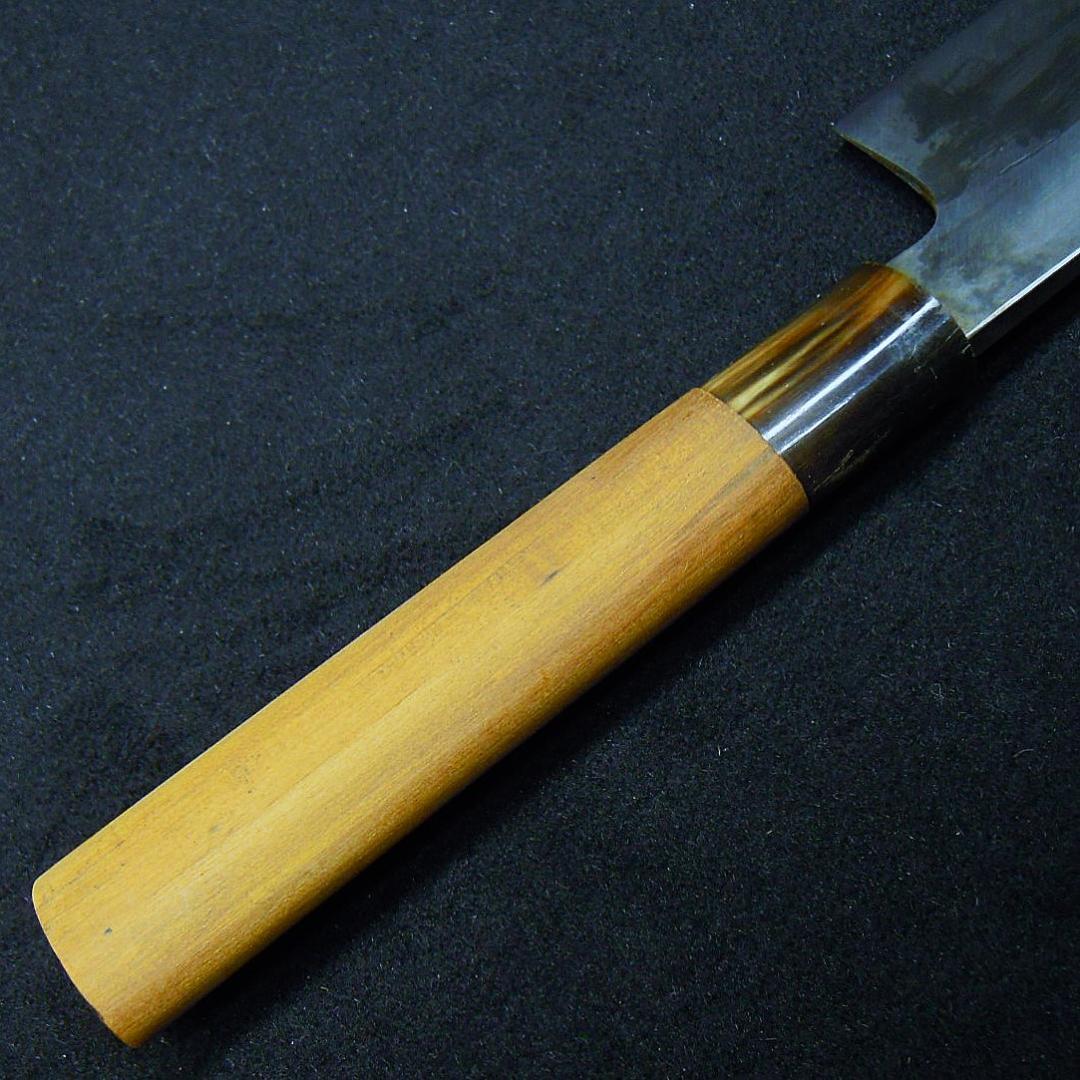 安重打刃物店 菜切り和庖丁 在銘 水牛柄 未使用 京都老舗 新店舗移転時の整理品