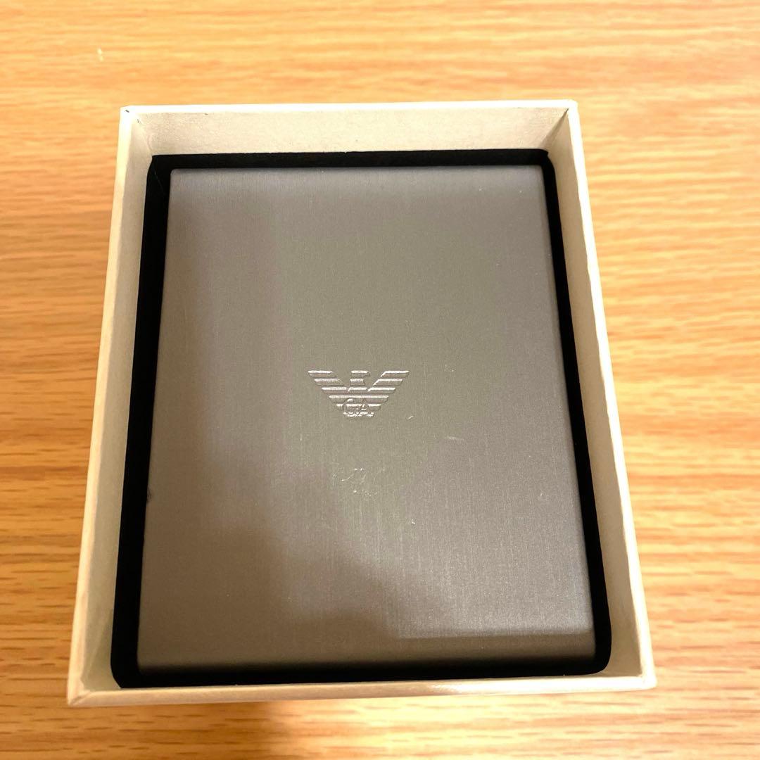 EMPORIO ARMANI ブラック クロノグラフ