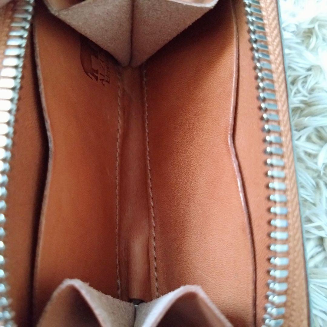 アルズニ　コンパクト　財布　エレファント革　象革　ラウンドジップ　ケース