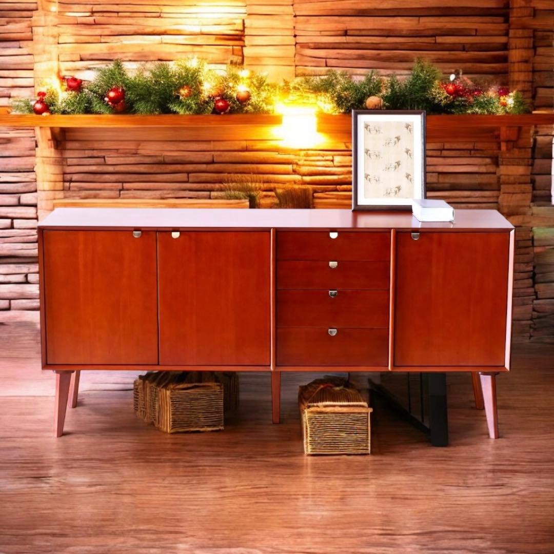 A 新品 160cm リビングボード キャビネット 北欧 ホテル仕様 収納