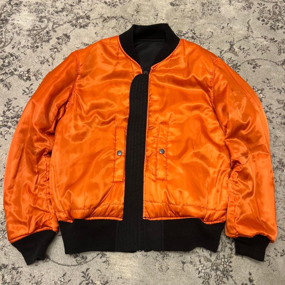 AVIREX ブラック MA-1 フライトジャケットL リバーシブル 縦ステッチ