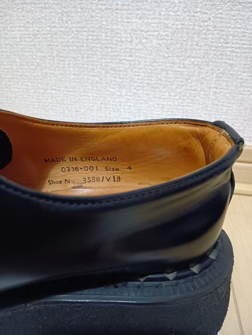 カ*コ様 E COX　ラバーソール　BLACK　UK４