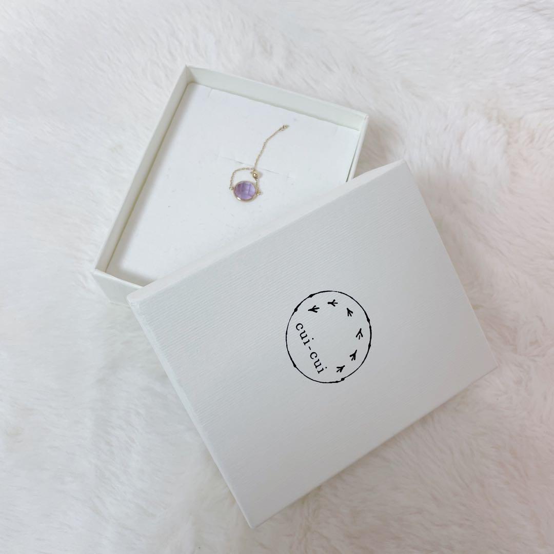 【激カワ】cui-cui K10 ピンクアメジスト チェーンリング フリーサイズ