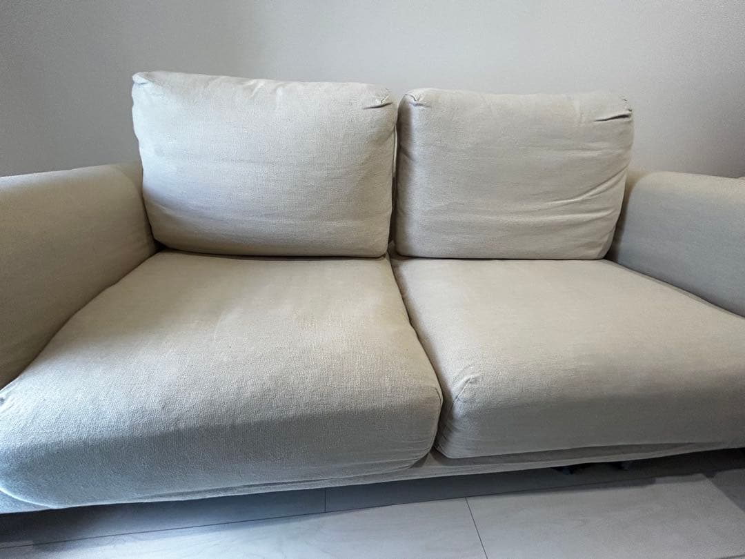 【無印ソファ】2シーター　フェザーポケットコイル