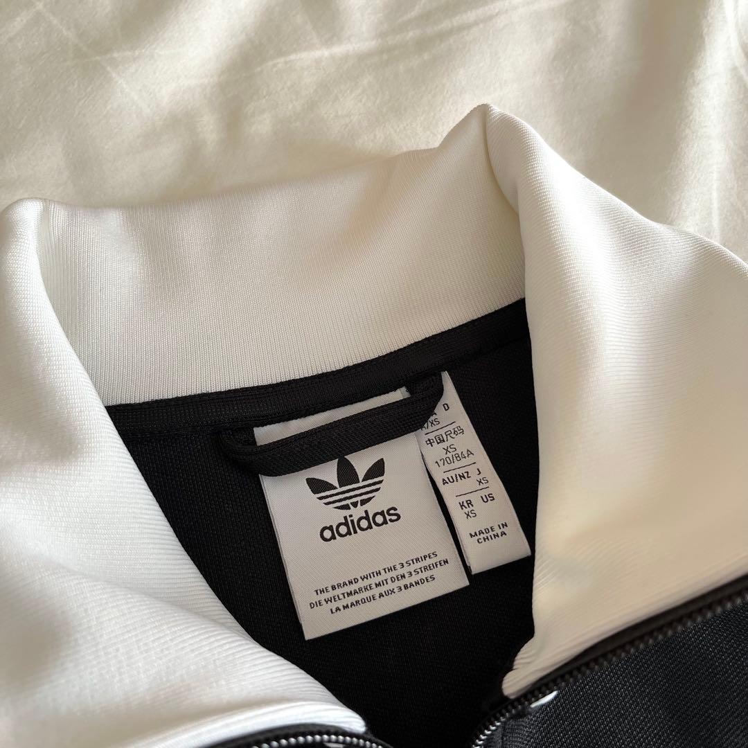 adidas ジャージ トラックジャケット　クラシック　XS 黒×白　３本ライン