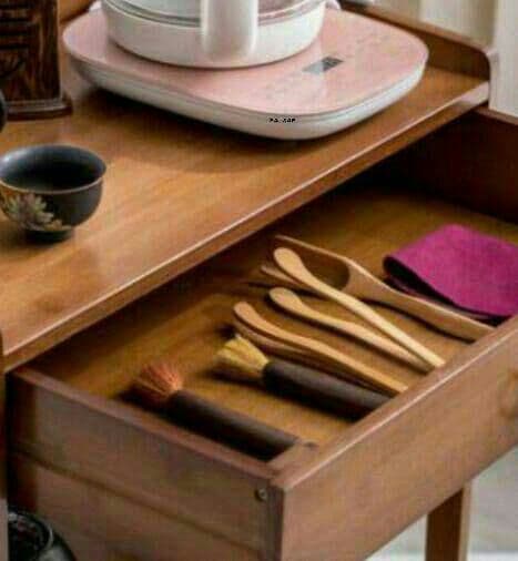 【楠竹移動食堂車置物棚台所整理お茶酒家庭用押し車多層棚】3