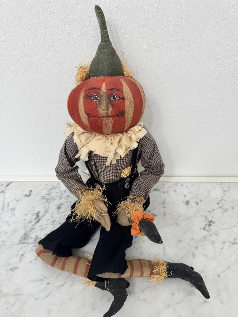 ハロウィン パンプキン ドール かぼちゃ人形 全長67cm