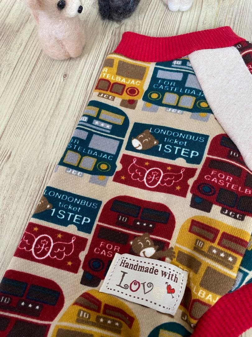 犬服  ラグラン(Ｓ)   ꒡̈⃝Lily꒡̈⃝ハンドメイド  値下げしました