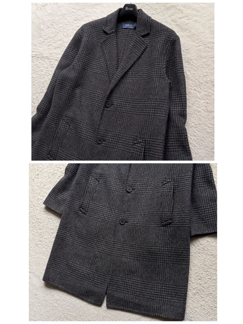 美品✨ポロラルフローレン チェスターコート ダブルフェイス グレンチェック 現行