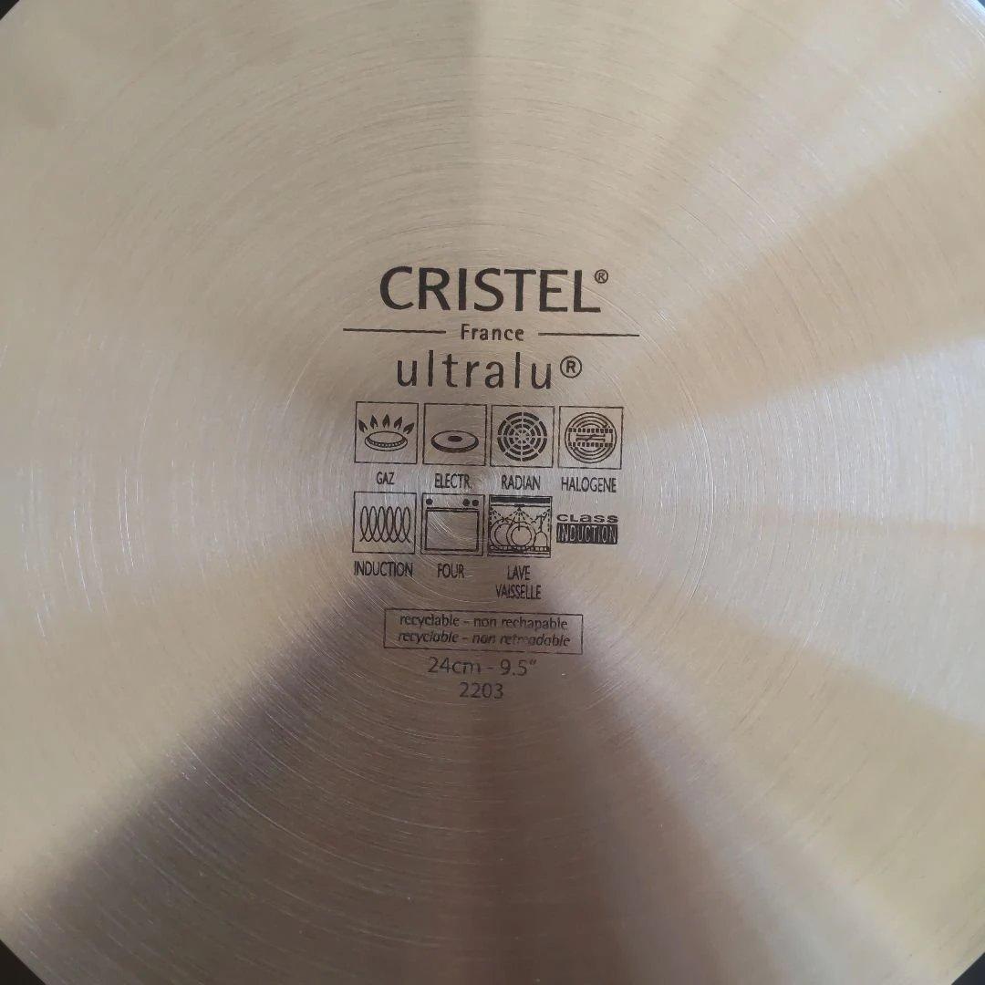 ゾロ目セール　クリステル　ウルトラル24cm＋フラットガラス蓋24cm未使用美品