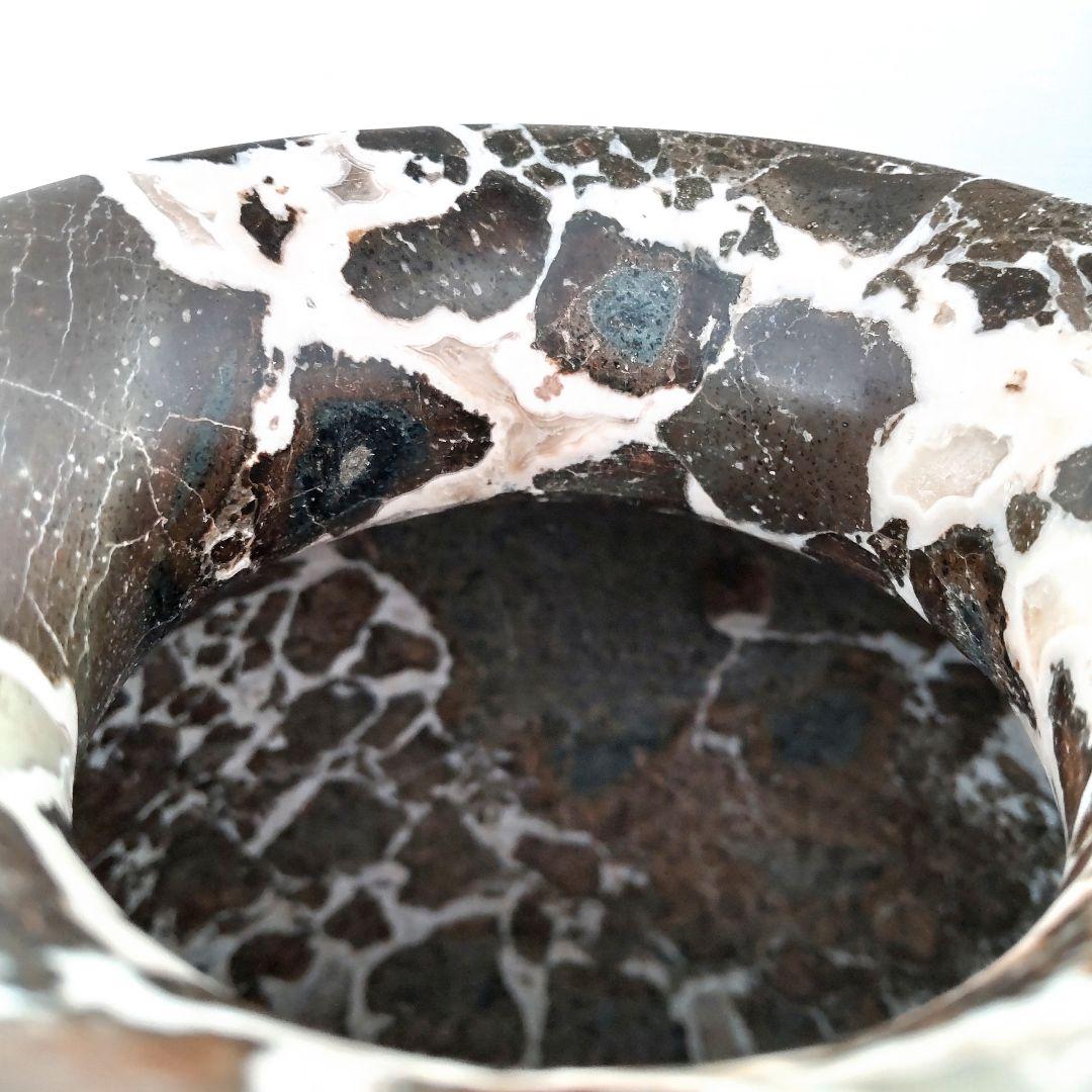 Onyx Vase　オニキス　フラワーベース　デザイン花器　ブラウンマーブル