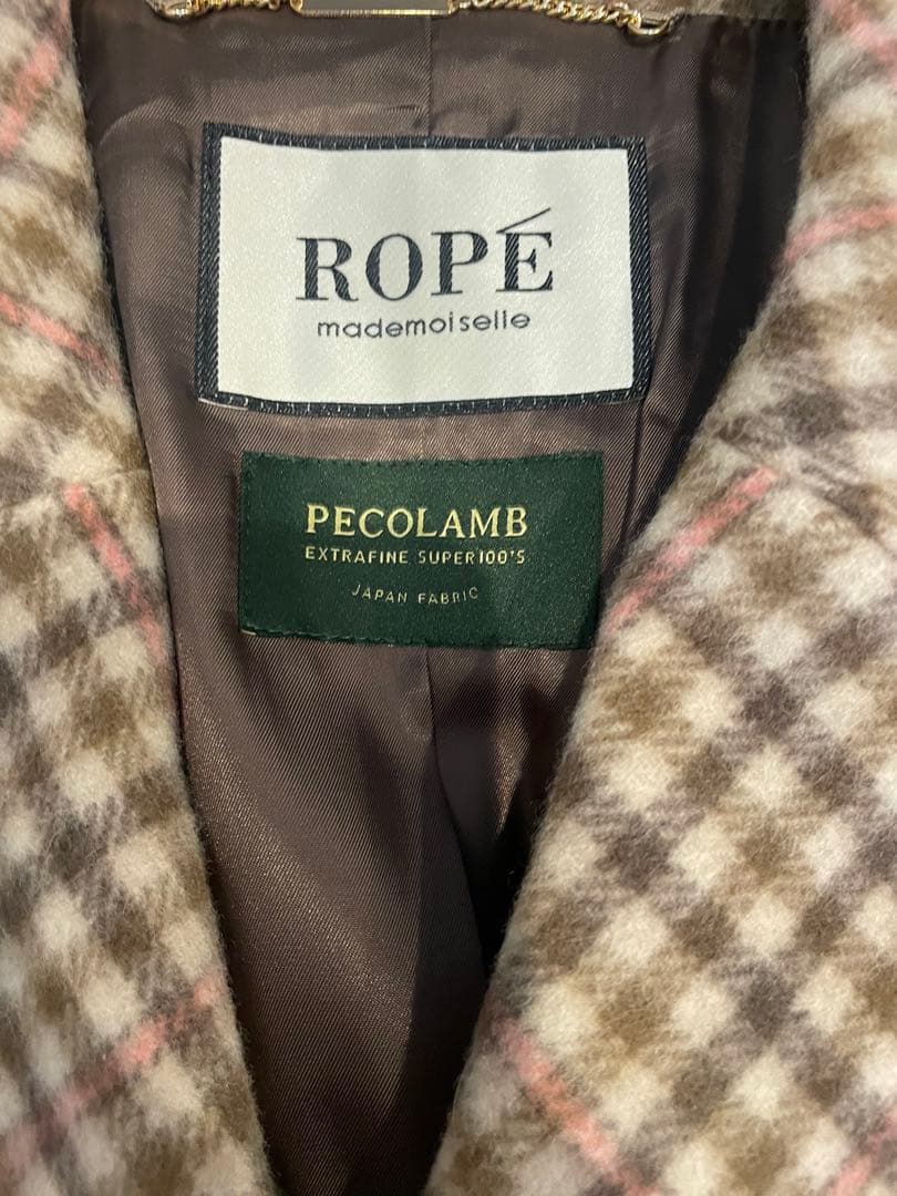 ❇︎スヌコ❇︎ 　　ROPE ロングコート　チェックロングコート