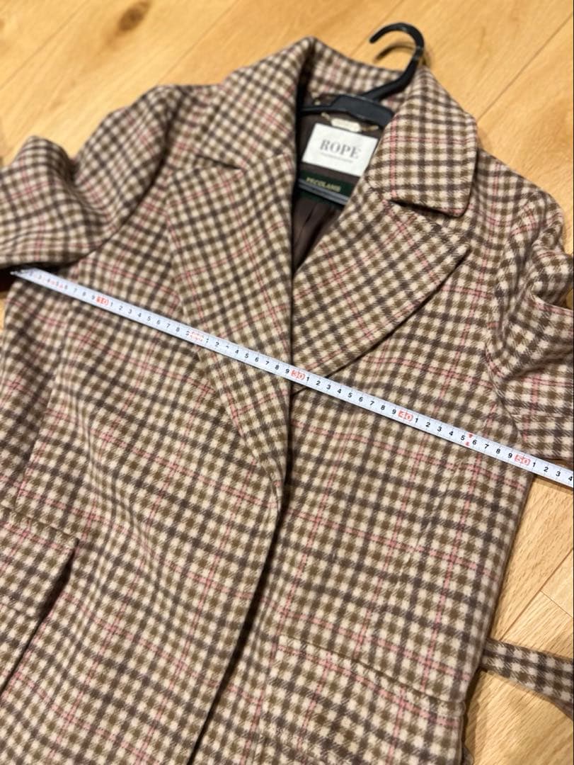 ❇︎スヌコ❇︎ 　　ROPE ロングコート　チェックロングコート