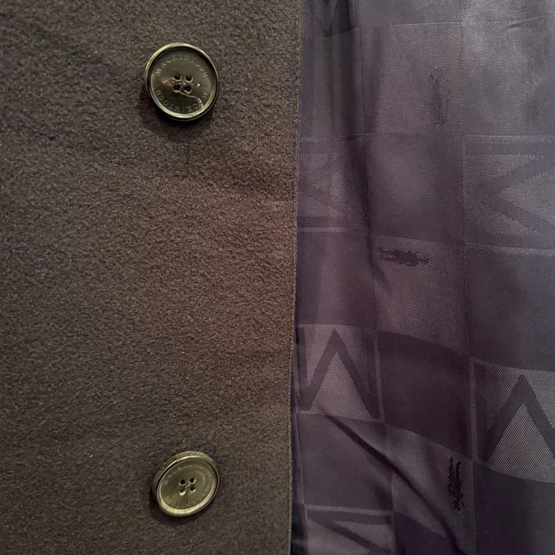 マッキントッシュ ステンカラー　ウールコート　ネイビー　サイズ36