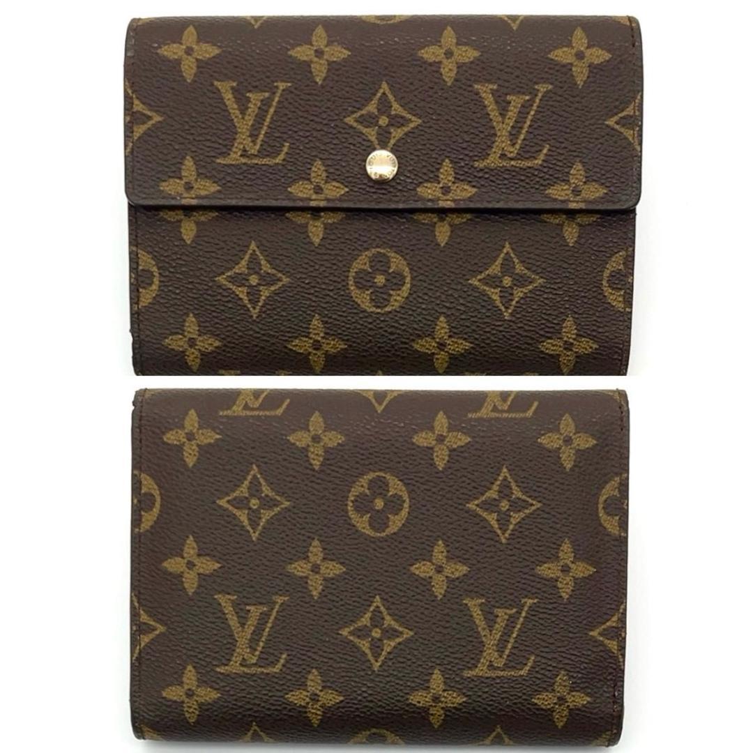 ルイヴィトン モノグラム 三つ折り財布 エテュイパピエ 男女兼用 パスケース付