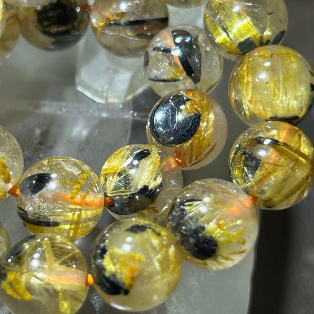 ☆みつ豆様！太陽　タイチン　ゴールド　ルチル　ブレス　福徳龍王宝珠①