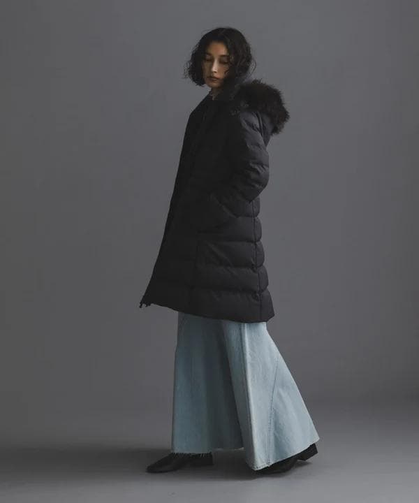 【新品】NANO UNIVERSE 西川ダウン/サージロングダウン/チャコールM