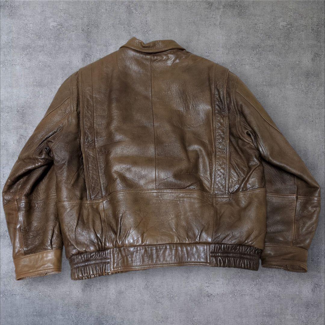 90s vintage A-2 フライトジャケット LL レザー 短丈 ボマー