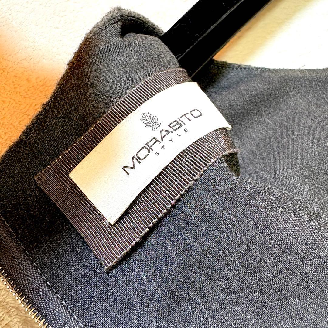 MORABITO STYLE 38 ウールワンピース グレー モニーレ装飾
