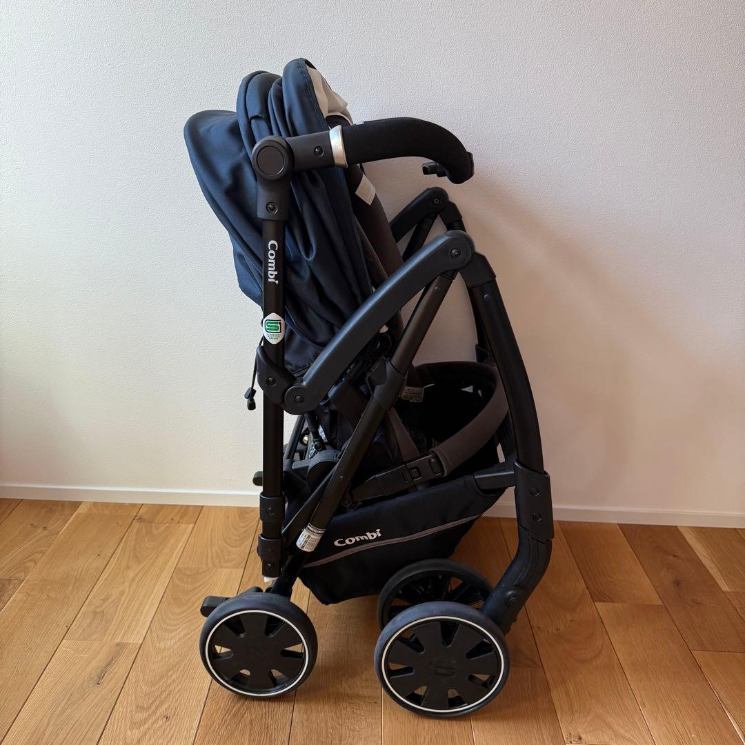 美品　Combi コンビ ベビーカー AttO（アット） type-S ネイビー