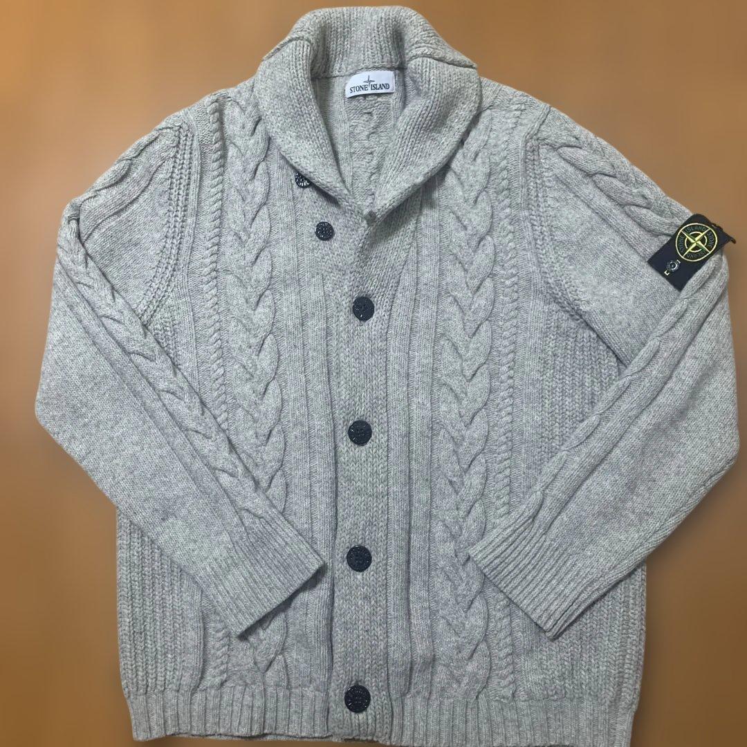 Stone  ストーンアイランドケーブルニットカーディガン XXL