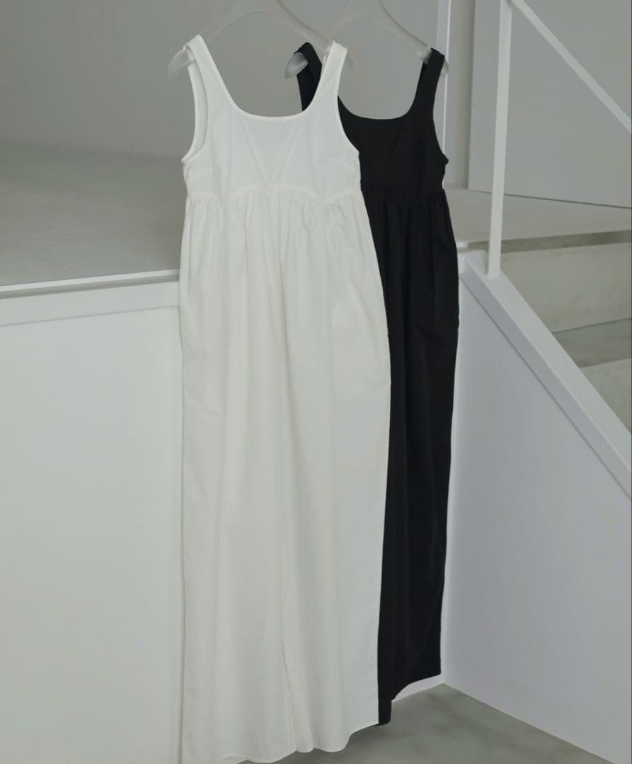 anuke アンヌーク コットンギャザーコンビネゾン*ブラック 38