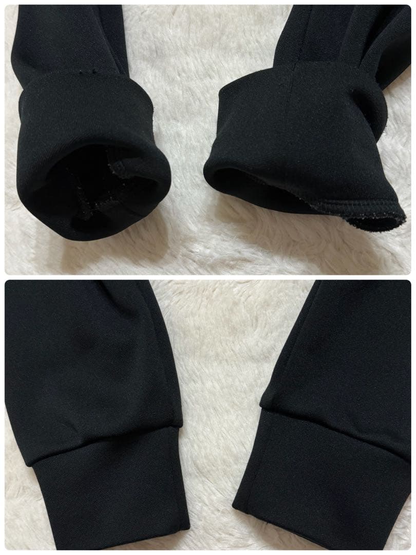 プレイコムデギャルソン L/黒ハート ジップパーカー ビッグプリント L