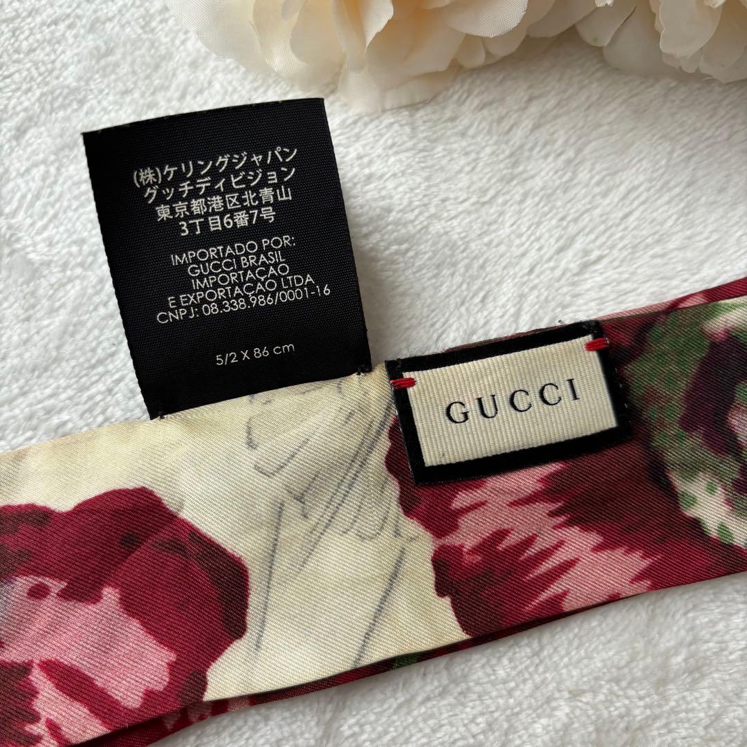 【極希少✨】GUCCIスカーフ BTS テテ着用 花柄　ネックボウ